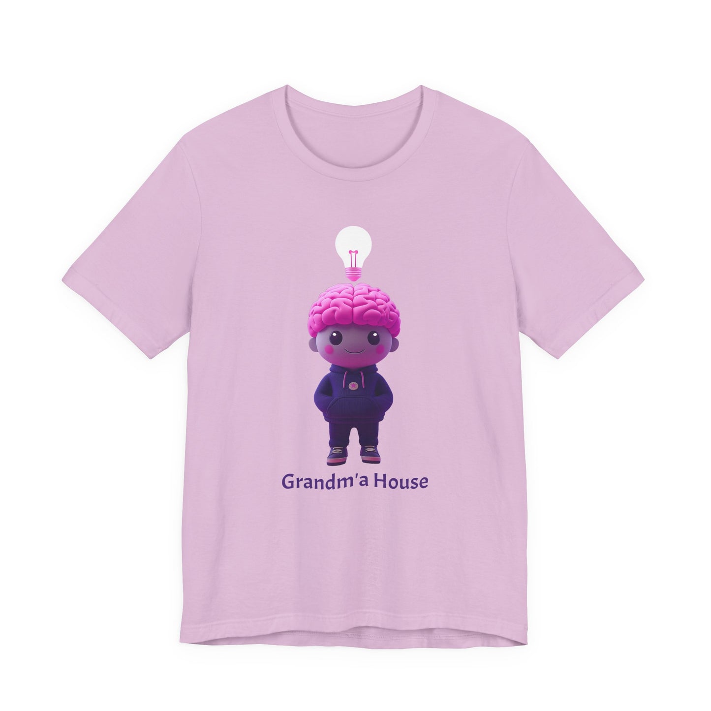 Grandma's House Brain with Light Bulb Design - Unisex Jersey Tee
