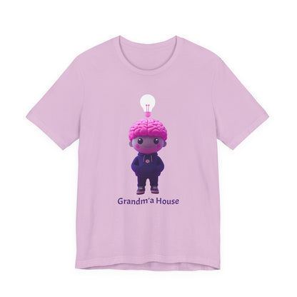 Grandma's House Brain with Light Bulb Design - Unisex Jersey Tee
