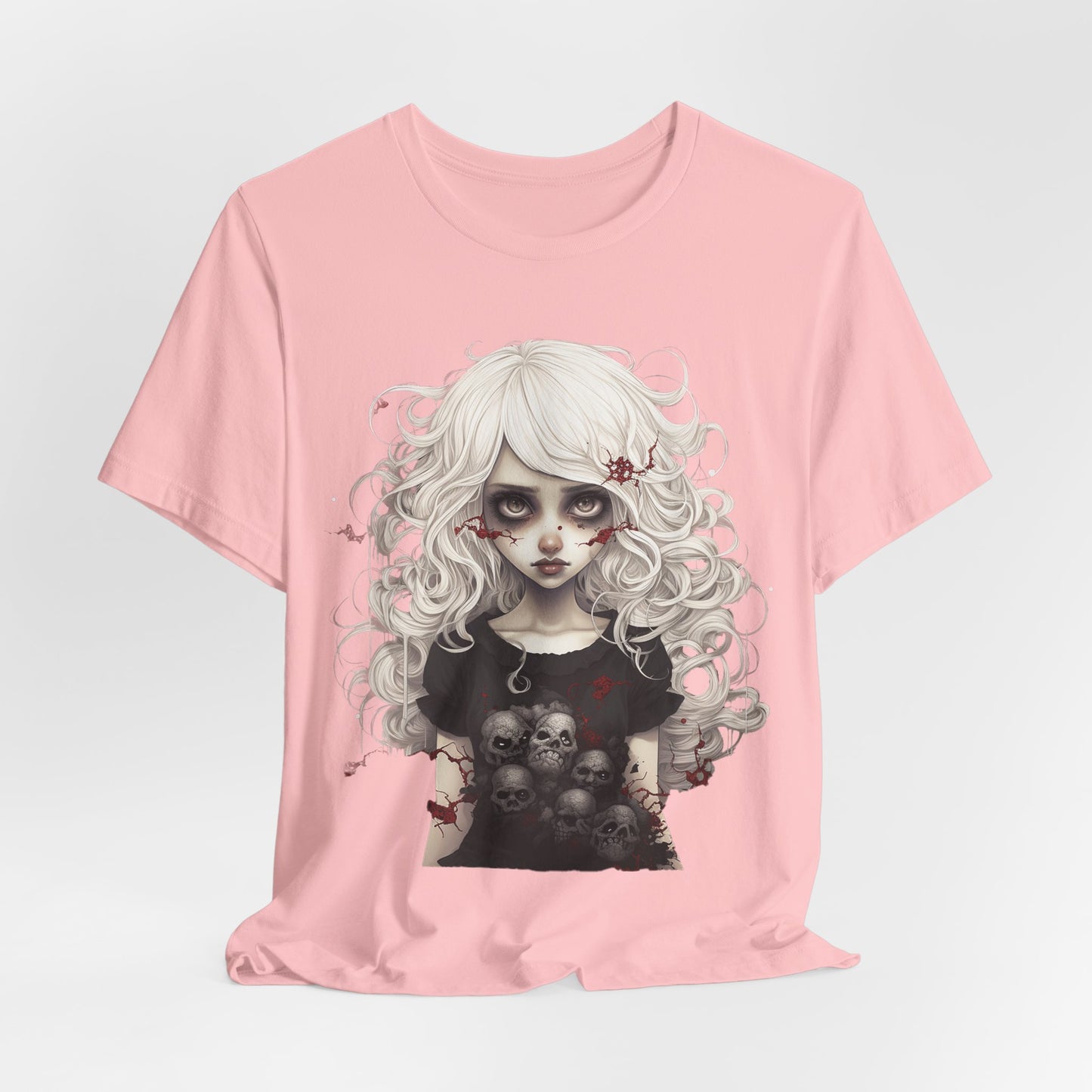 Creepy Doll Halloween Unisex Jersey Short Sleeve Tee