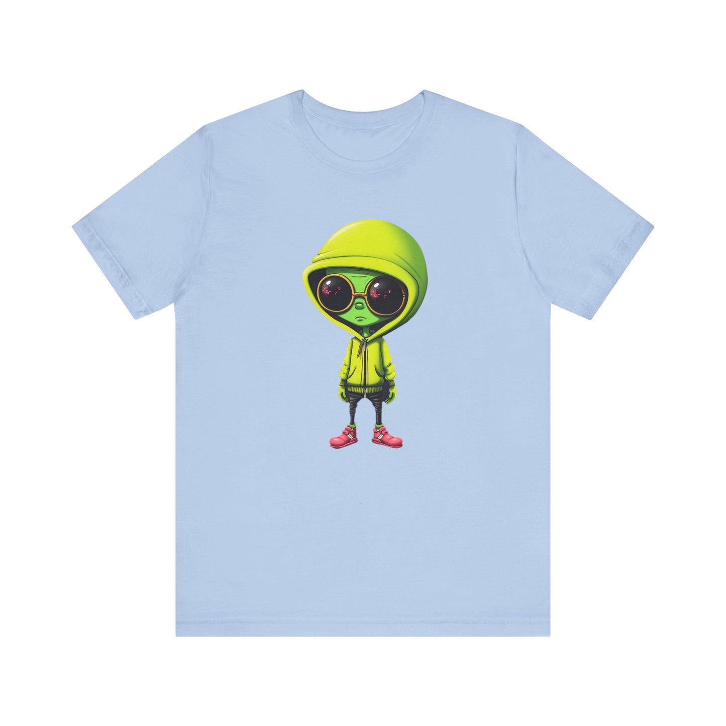 Hip Hop Alien with Grandma's Crew Personalized on Back   Unisex Jersey Short Sleeve Tee