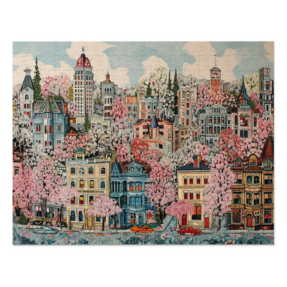 1950s City in Spring  Jigsaw Puzzle (30, 110, 252, 500,1000-Piece)
