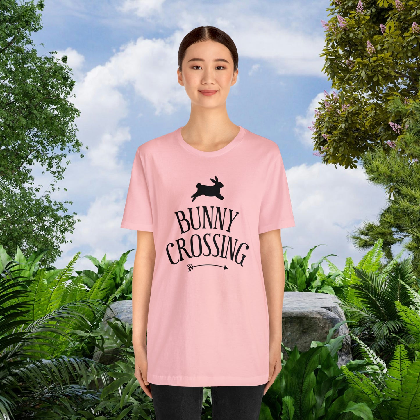 Bunny Crossing  Unisex Jersey Short Sleeve Tee