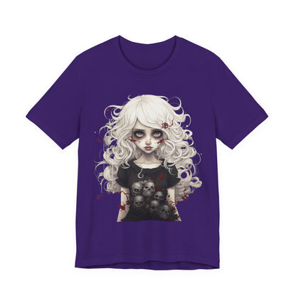Creepy Doll Halloween Unisex Jersey Short Sleeve Tee