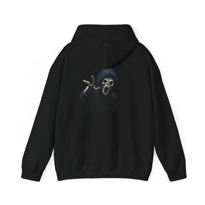 Scary Creeper Back Print Hoodie Sweatshirt