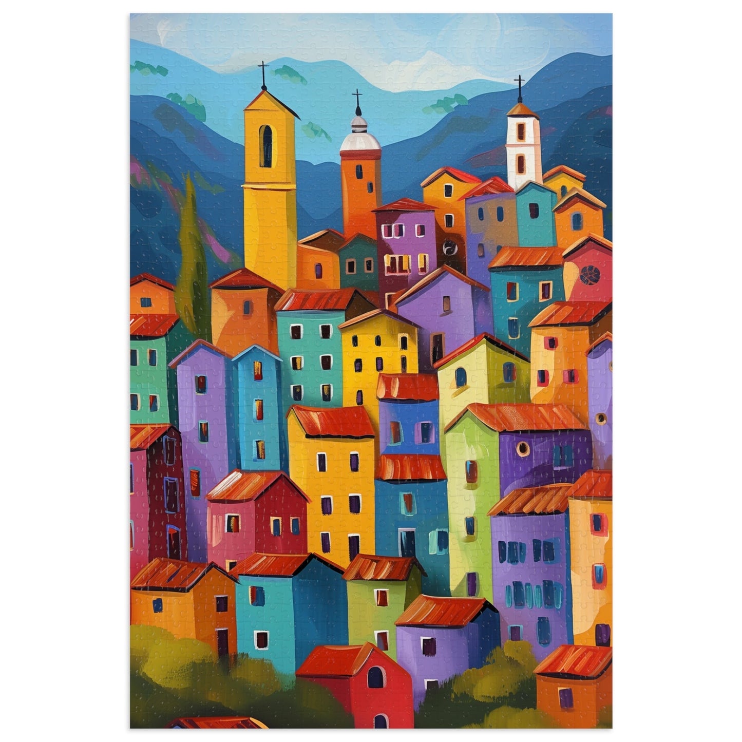 Italian Village Jigsaw Puzzle (30, 110, 252, 500,1000-Piece)