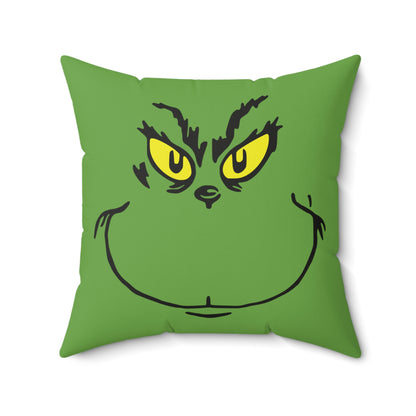 Mr Grinch  Spun Polyester Square Pillow