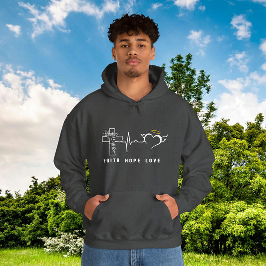 Faith Hope Love   Unisex Heavy Blend™ Hooded Sweatshirt
