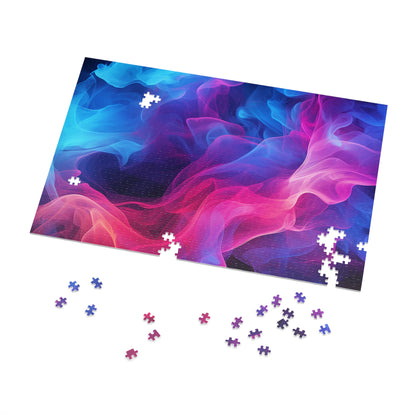 Pink and Blue Smoke  Jigsaw Puzzle (30, 110, 252, 500,1000-Piece)