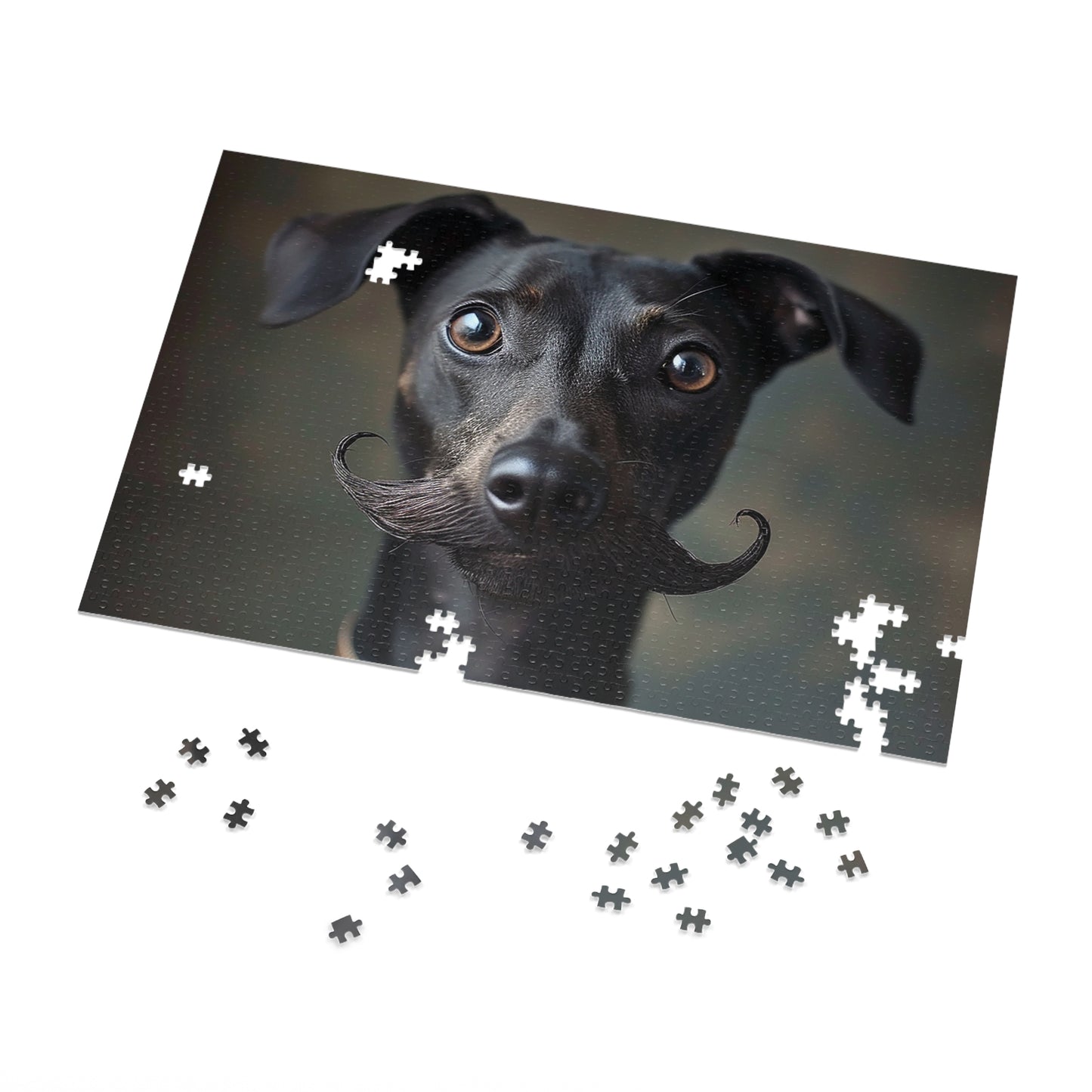 The Handlebar Moustache Dog Jigsaw Puzzle (30, 110, 252, 500,1000-Piece)