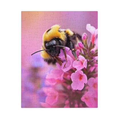 Pink buds and the Bumble Bee  Jigsaw Puzzle (30, 110, 252, 500,1000-Piece)