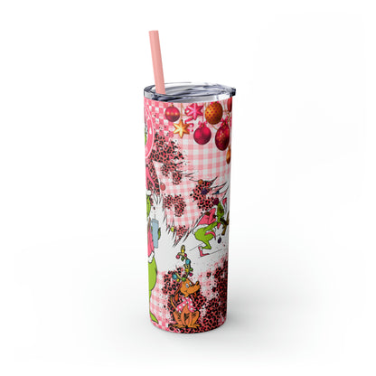 100% That Grinch!  Skinny Tumbler with Straw, 20oz