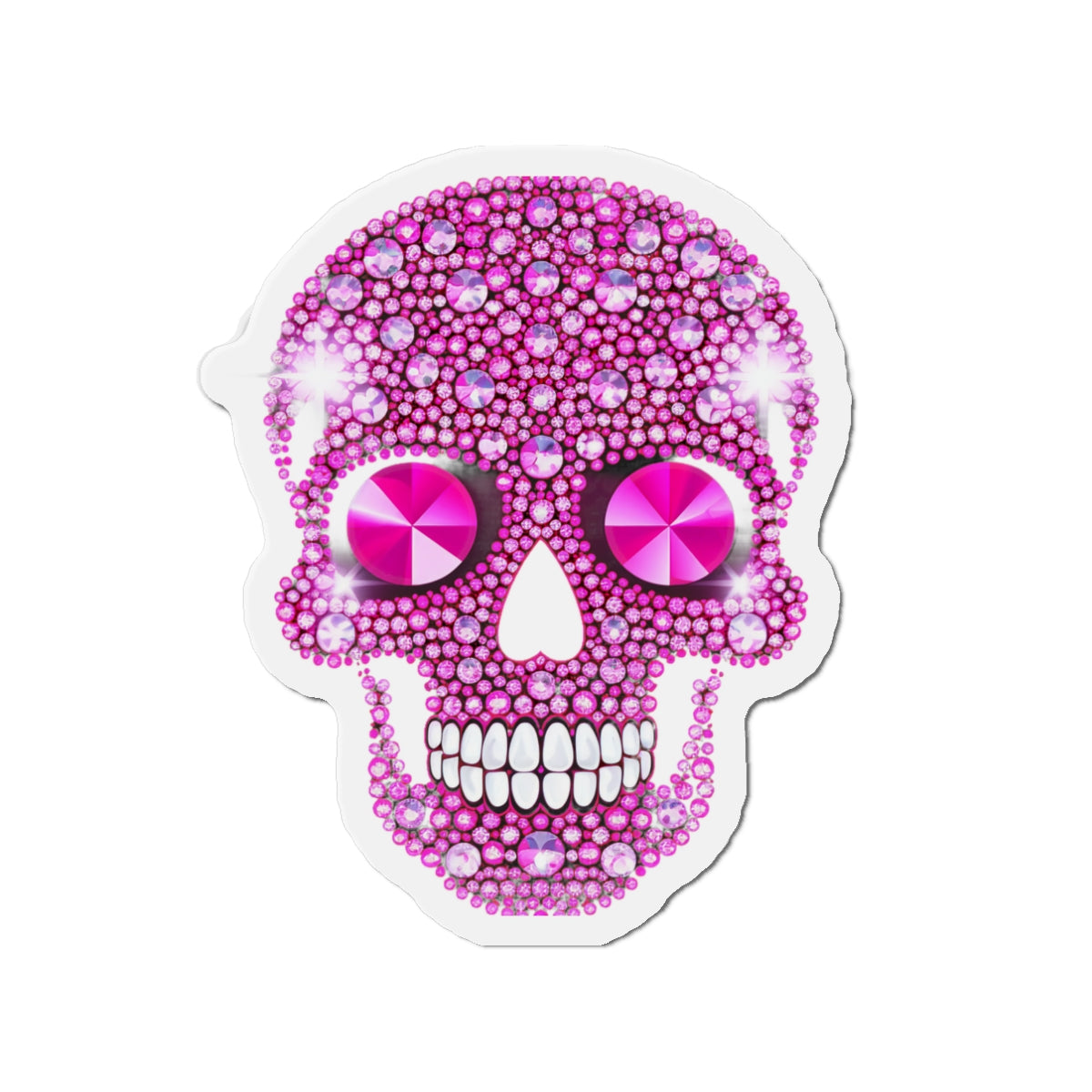 Pink Skull Die-Cut Magnet