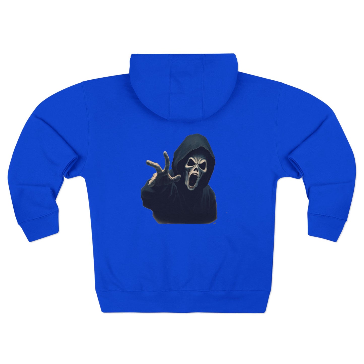 Scary Creeper Back Printed Full Zip Hoodie