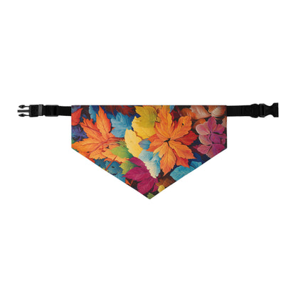 Colorful Fall Leaves Pet Bandana Collar