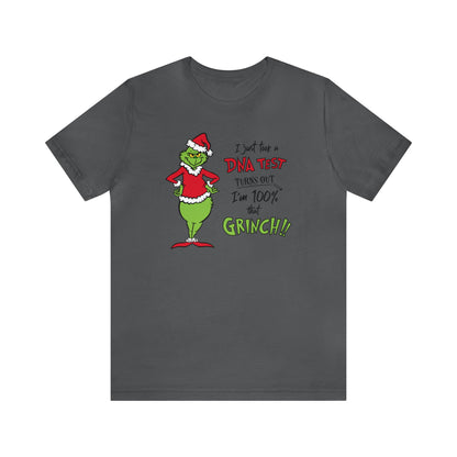 Grinch DNA Test Results  Unisex Jersey Short Sleeve Tee