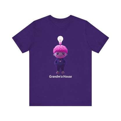 Grandma's House Brain with Light Bulb Design - Unisex Jersey Tee