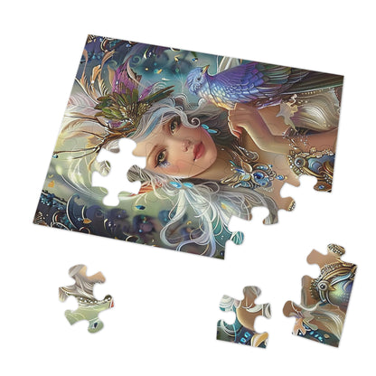 Mystical Fairy with Bird Jigsaw Puzzle (30, 110, 252, 500,1000-Piece)