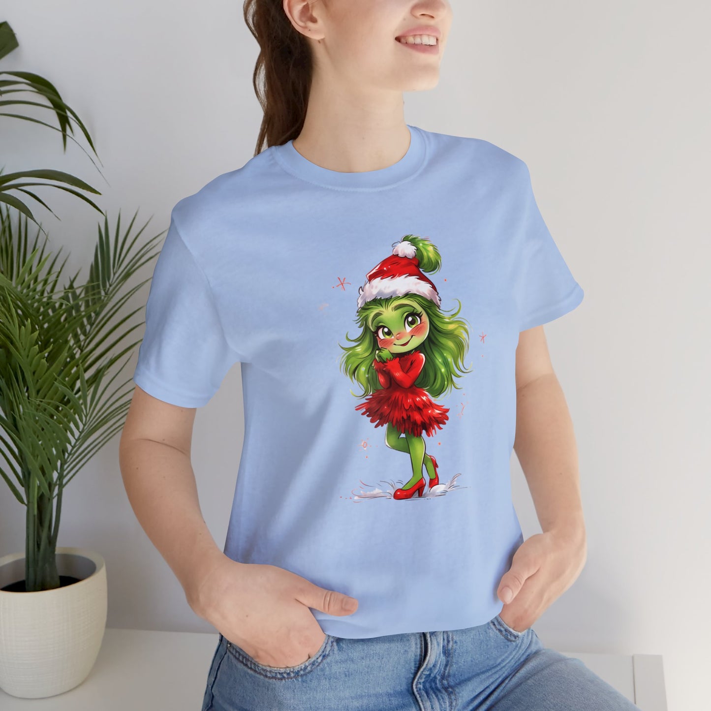 Lady Grinch  Unisex Jersey Short Sleeve Tee