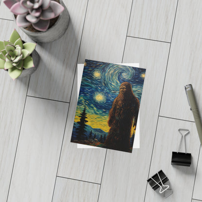 Big Foot Starry Night  Postcard Bundles (envelopes included)