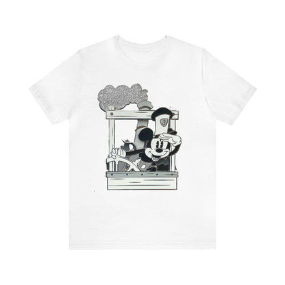 Steamboat Willie Captain Mickey  Unisex Jersey Short Sleeve Tee