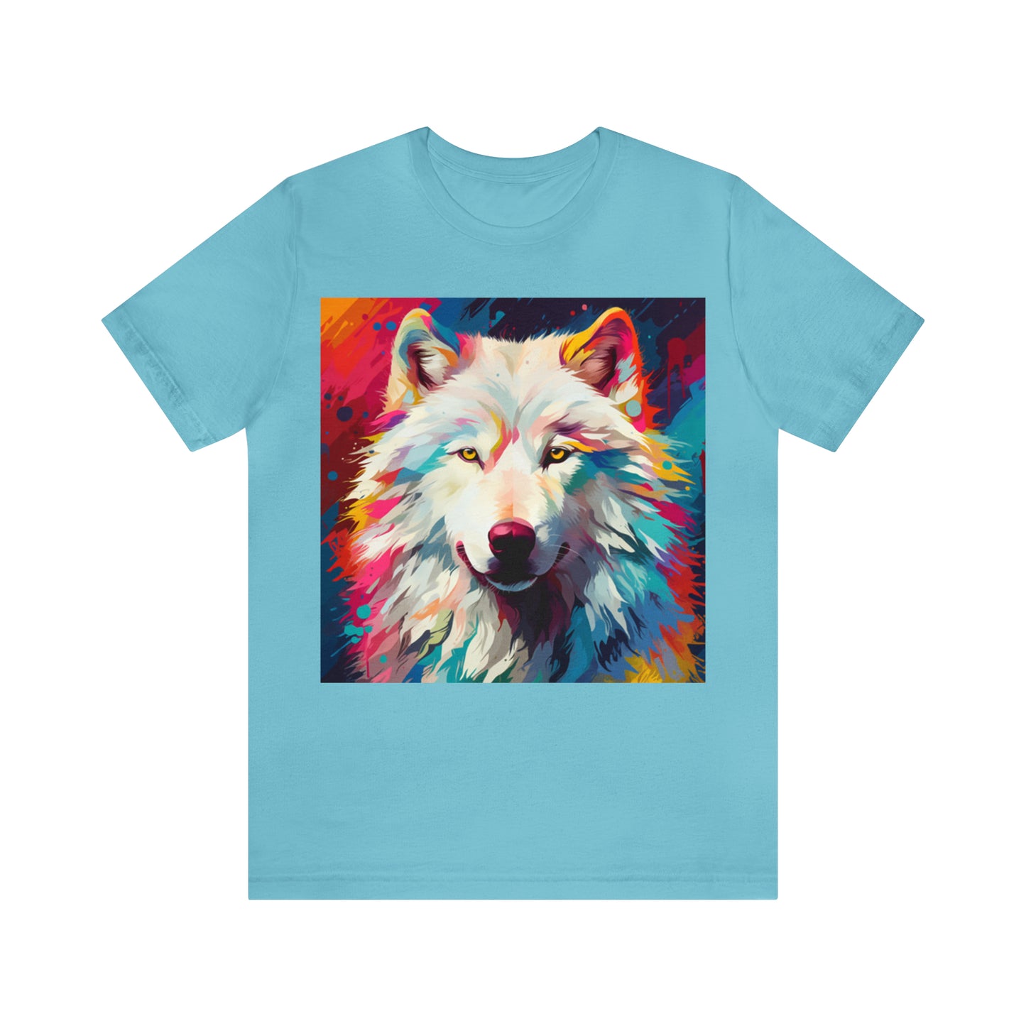 Colorful Wolf Unisex Jersey Short Sleeve Tee