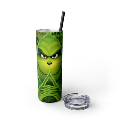 Mr. Grinch  Skinny Tumbler with Straw, 20oz