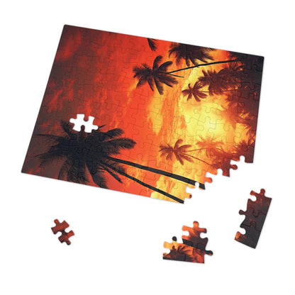 Palm Trees at Sunset Jigsaw Puzzle (30, 110, 252, 500,1000-Piece)