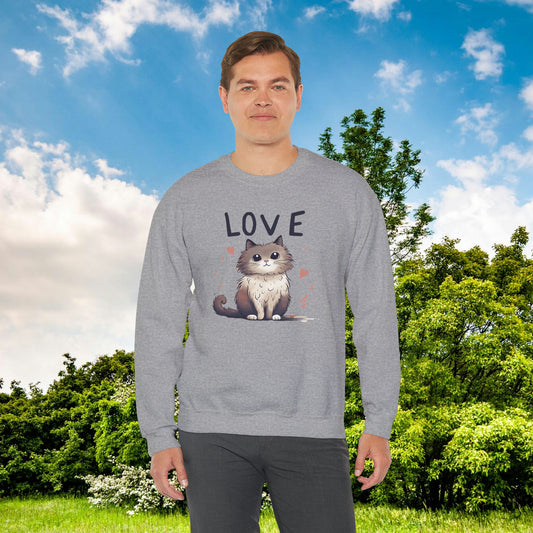 Kitty Cat Love  Unisex Heavy Blend™ Crewneck Sweatshirt