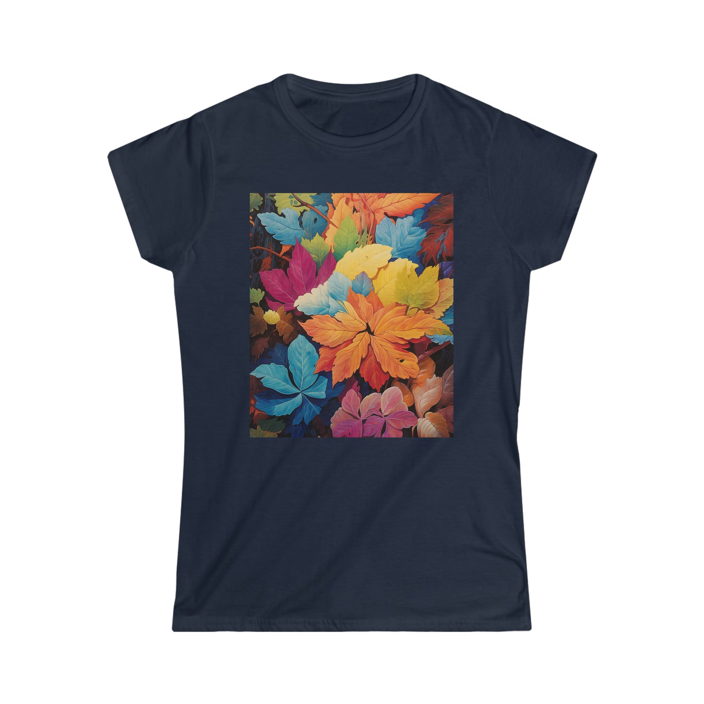 Colorful Fall Leaves Women's Softstyle Tee