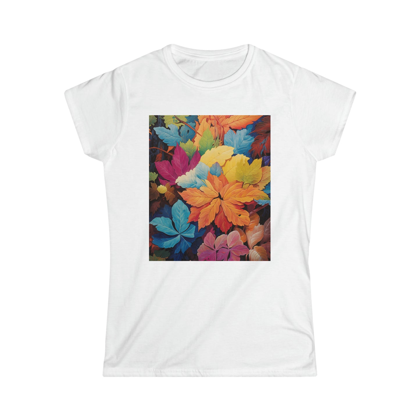 Colorful Fall Leaves Women's Softstyle Tee