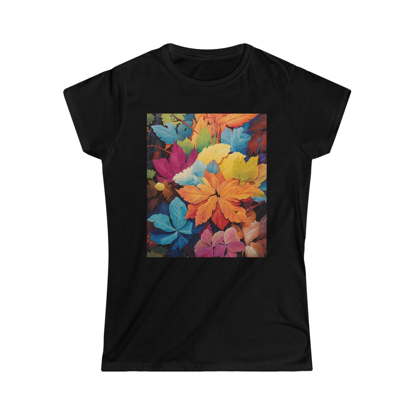 Colorful Fall Leaves Women's Softstyle Tee