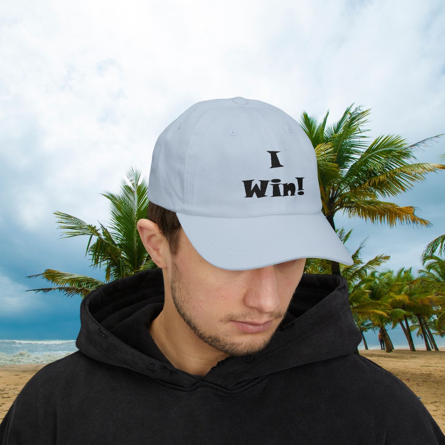 I Win! Embroidered Classic Dad Cap