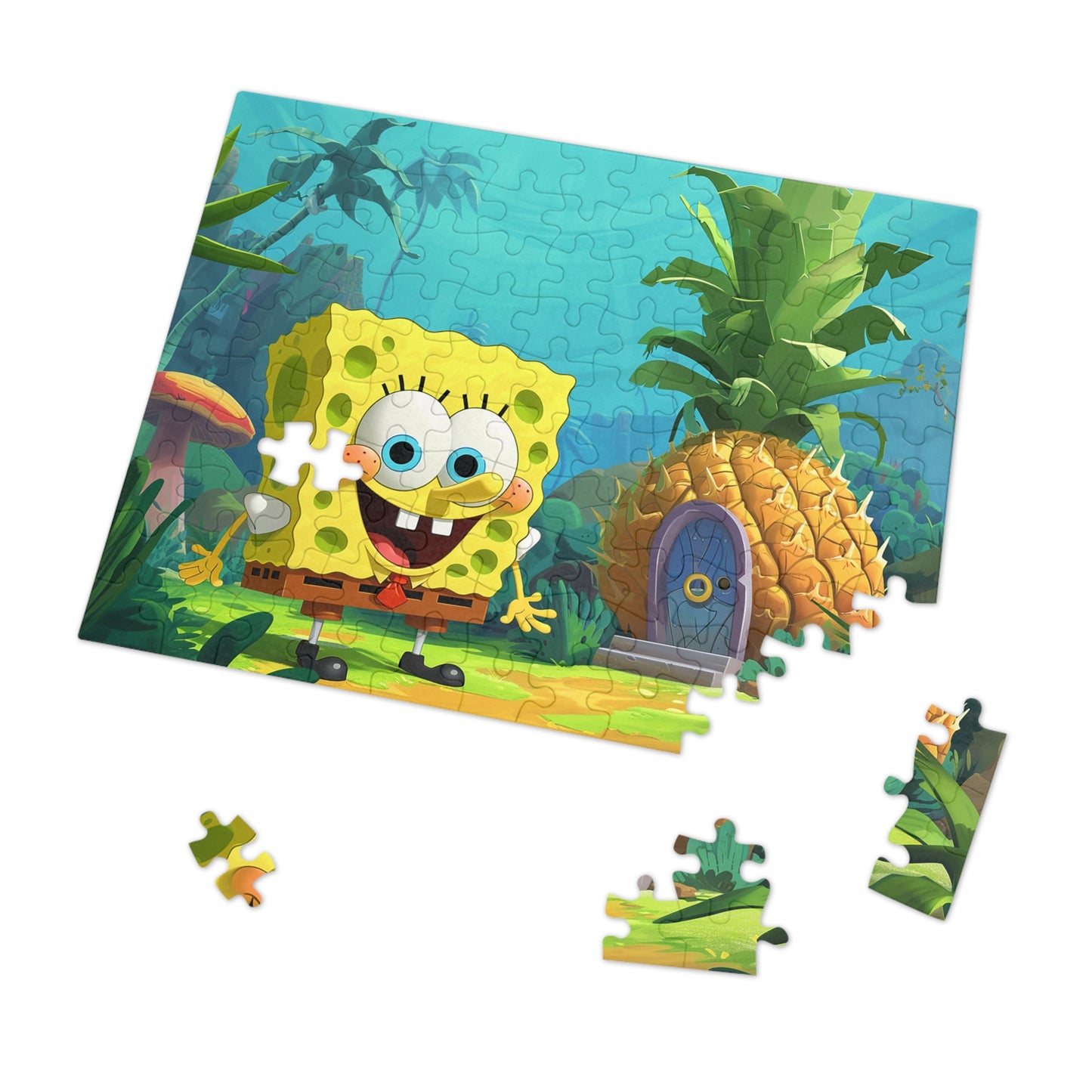 Who Lives in A Pineapple Under the sea? Jigsaw Puzzle (30, 110, 252, 500,1000-Piece)