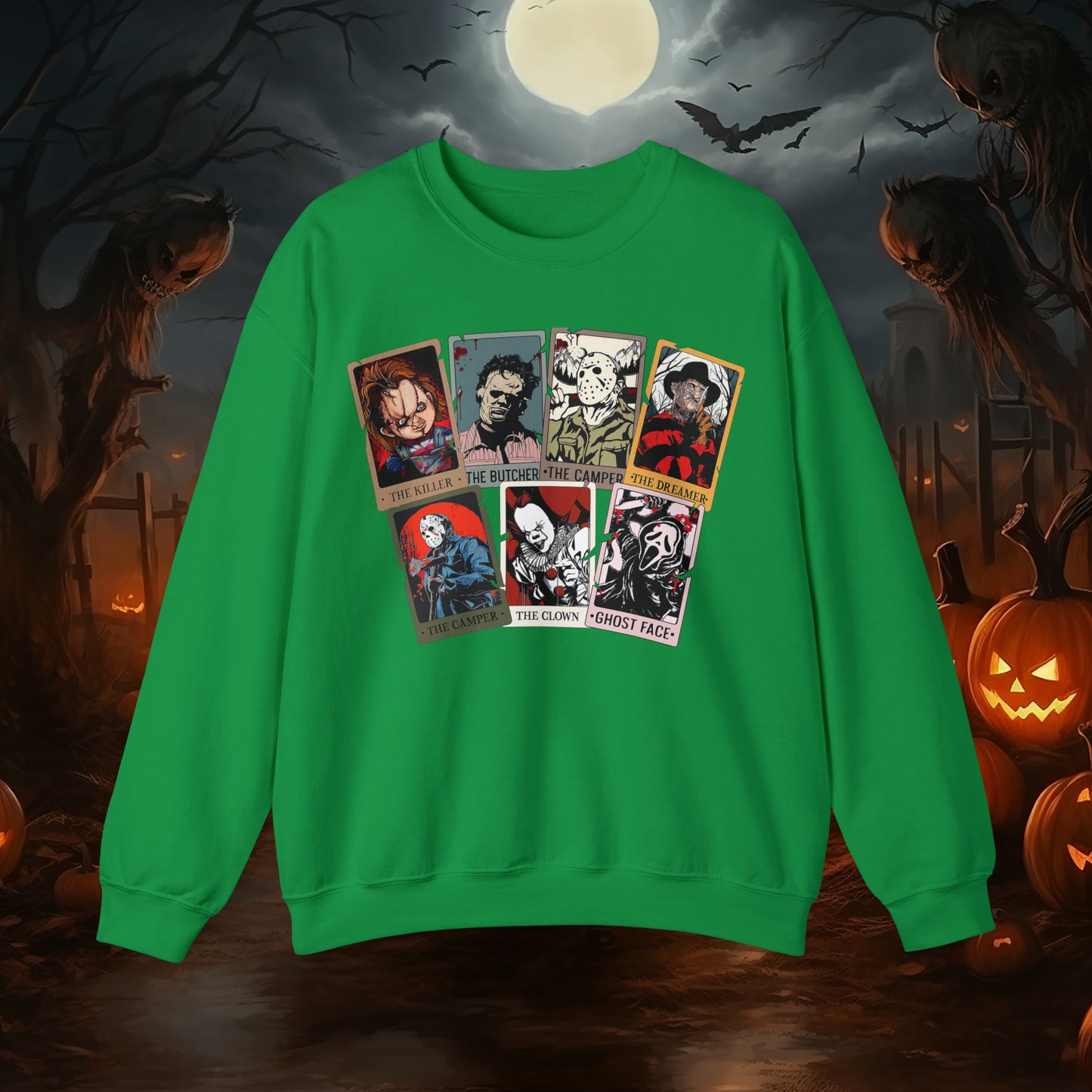 Horror Friends Tarot Cards Unisex Heavy Blend™ Crewneck Sweatshirt