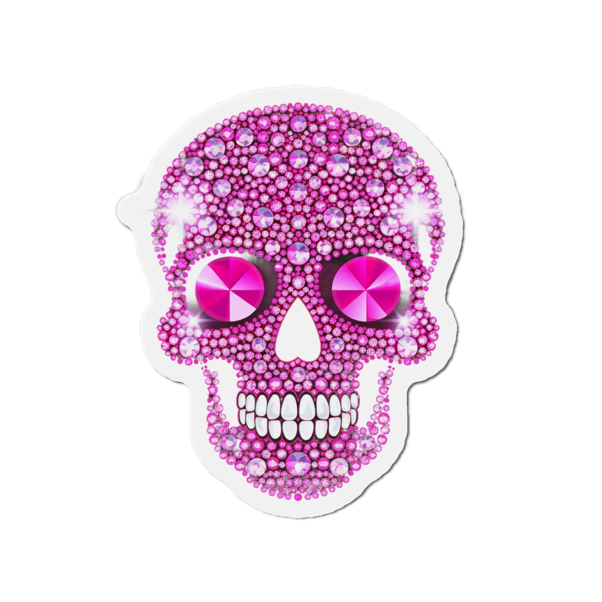 Pink Skull Die-Cut Magnet