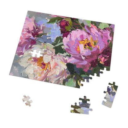 Oil Painting of Pink Flowers  Jigsaw Puzzle (30, 110, 252, 500,1000-Piece)