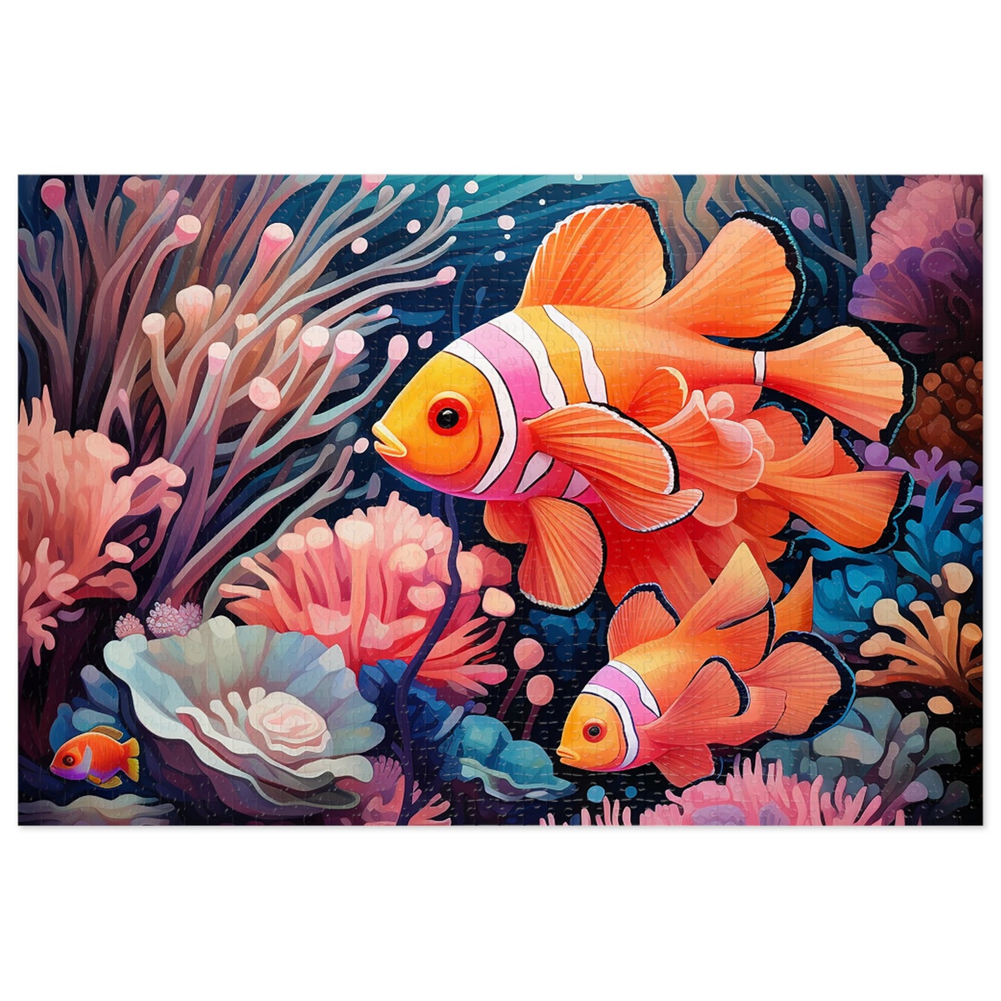 Clown Fish in the Coral Reef  Jigsaw Puzzle (30, 110, 252, 500,1000-Piece)