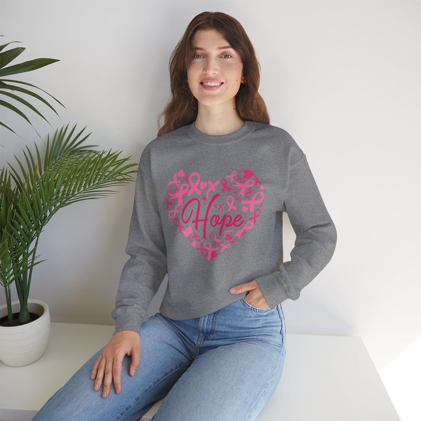 Hope Heart Breast Cancer Awareness Sweatshirt