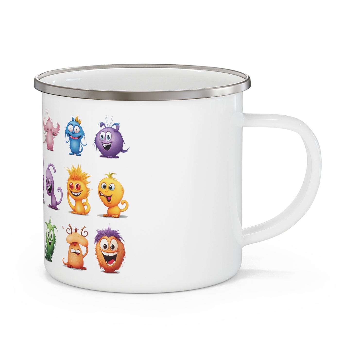 Super Cute Monsters, Halloween Cup, Cute Halloween Cup, Enamel Camping Mug