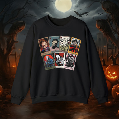 Horror Friends Tarot Cards Unisex Heavy Blend™ Crewneck Sweatshirt