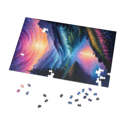 Colorful Abstract Mountain Landscape  Jigsaw Puzzle (30, 110, 252, 500,1000-Piece)