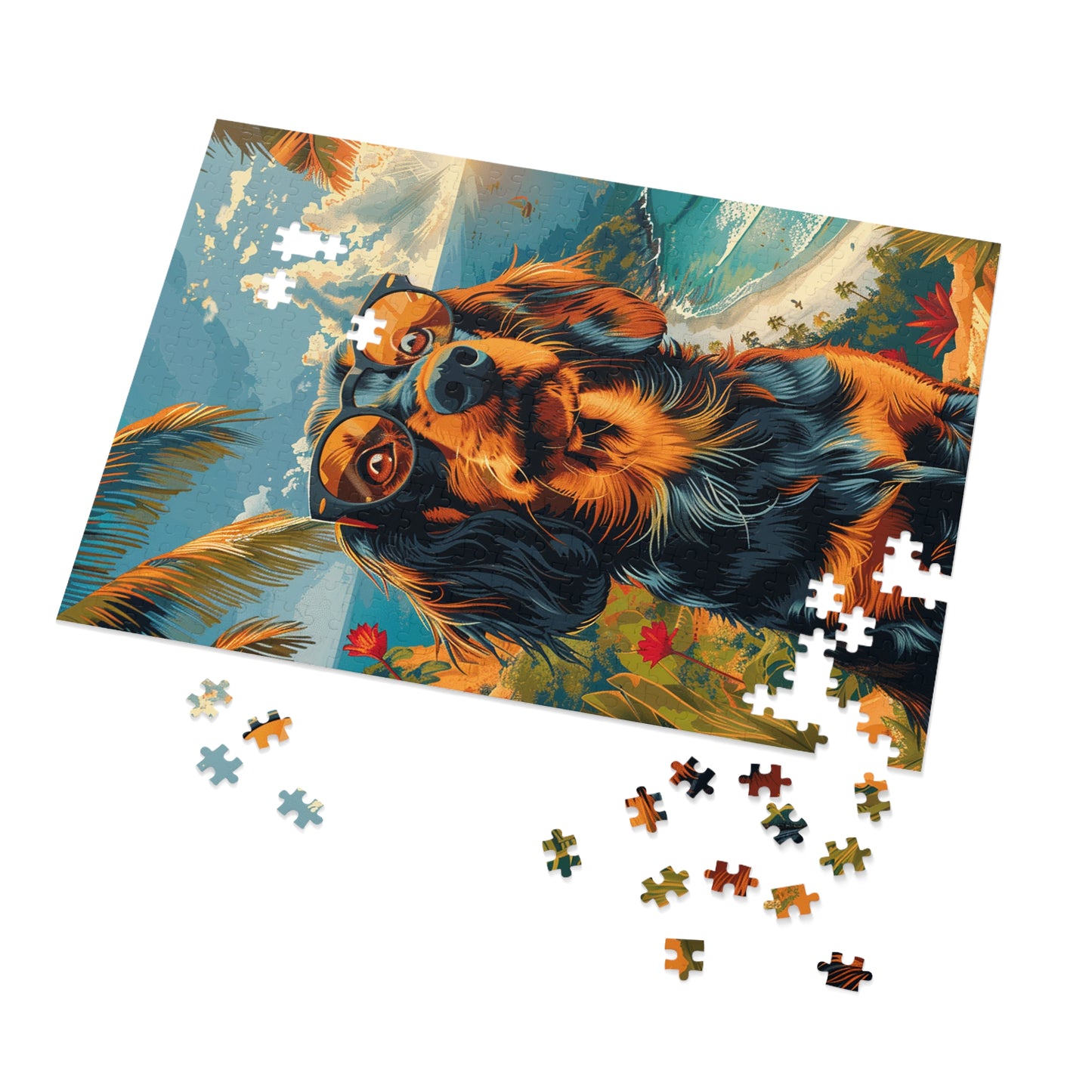 King Charles Spaniel Dog Jigsaw Puzzle (30, 110, 252, 500,1000-Piece)