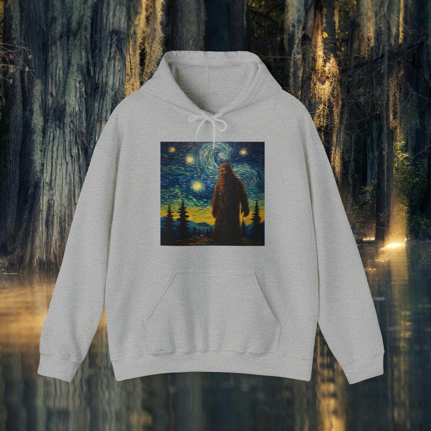 Big Foot Starry Night Unisex Heavy Blend™ Hooded Sweatshirt