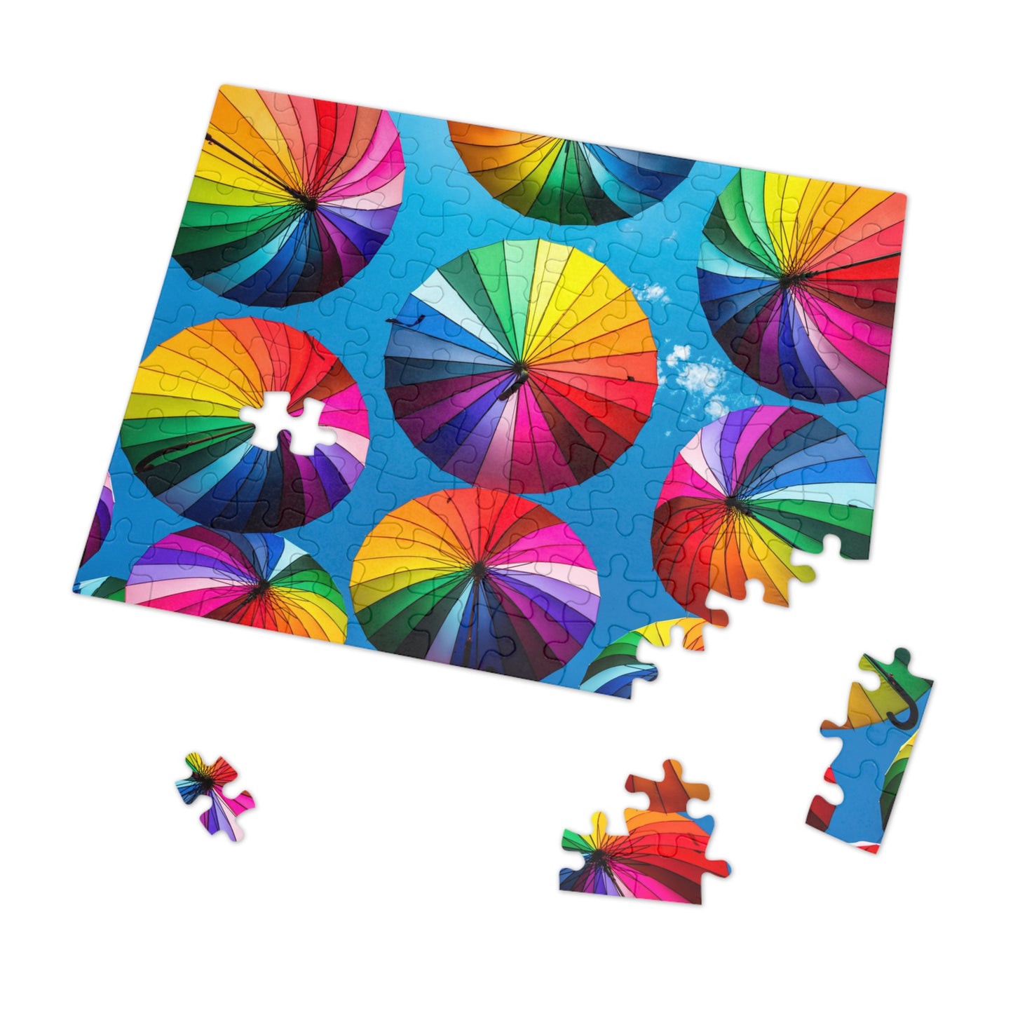 Umbrellas in the Sky  Jigsaw Puzzle (30, 110, 252, 500,1000-Piece)