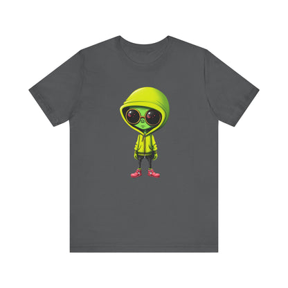 Hip Hop Alien with Grandma's Crew Personalized on Back   Unisex Jersey Short Sleeve Tee
