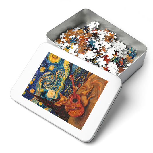 Chihuahua Starry Night Jigsaw Puzzle (30, 110, 252, 500,1000-Piece)