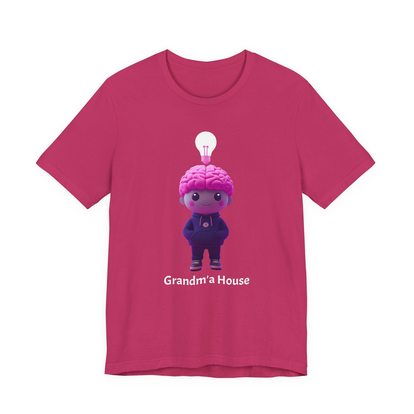 Grandma's House Brain with Light Bulb Design - Unisex Jersey Tee