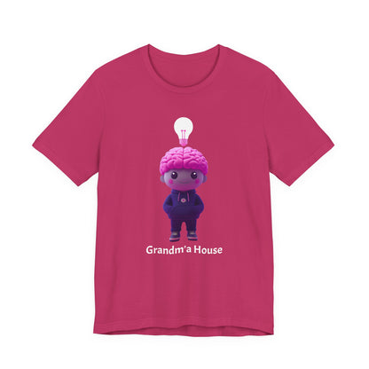 Grandma's House Brain with Light Bulb Design - Unisex Jersey Tee
