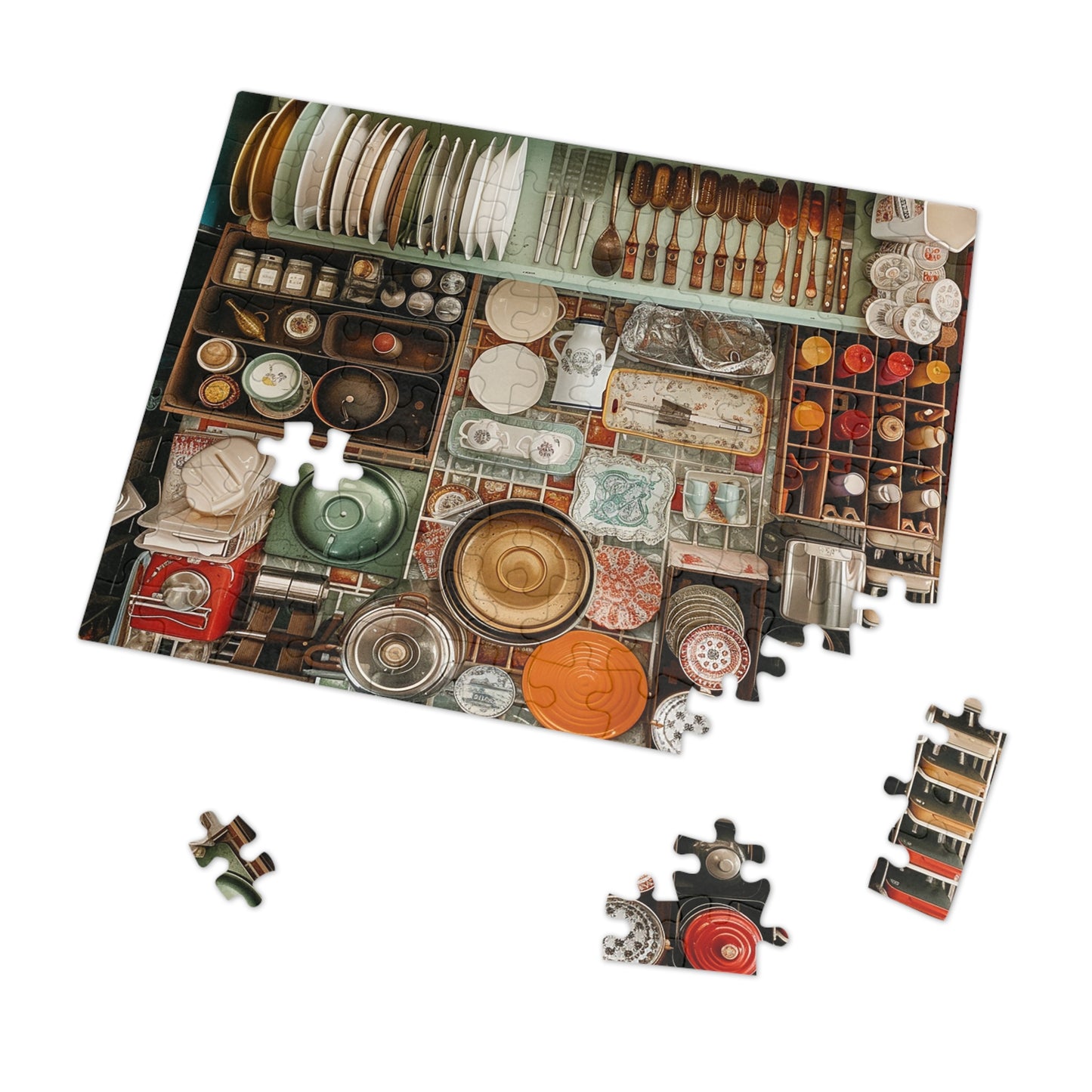 Antique Kitchen Clutter  Jigsaw Puzzle (30, 110, 252, 500,1000-Piece)