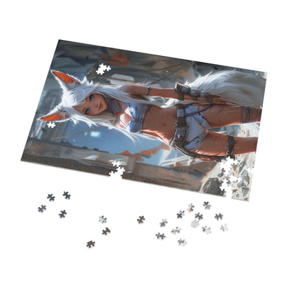 Anime Female Fox Warrior  Jigsaw Puzzle (30, 110, 252, 500,1000-Piece)